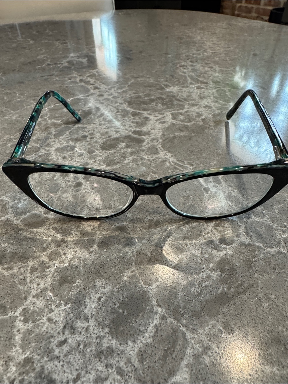 Green Black Cat-Eye Glasses Frame